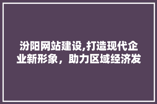 汾阳网站建设,打造现代企业新形象，助力区域经济发展 JavaScript