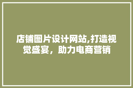 店铺图片设计网站,打造视觉盛宴，助力电商营销