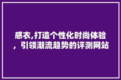 感衣,打造个性化时尚体验，引领潮流趋势的评测网站