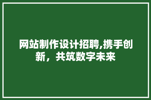 网站制作设计招聘,携手创新，共筑数字未来 NoSQL