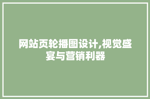 网站页轮播图设计,视觉盛宴与营销利器