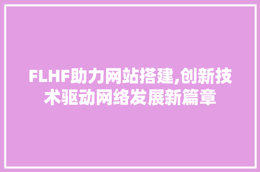 FLHF助力网站搭建,创新技术驱动网络发展新篇章