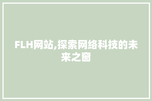 FLH网站,探索网络科技的未来之窗