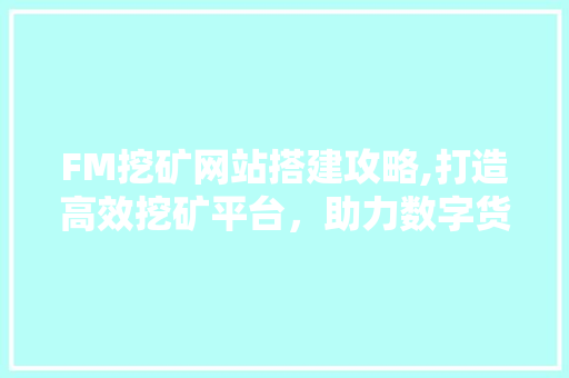 FM挖矿网站搭建攻略,打造高效挖矿平台，助力数字货币时代