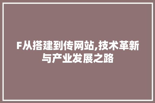 F从搭建到传网站,技术革新与产业发展之路