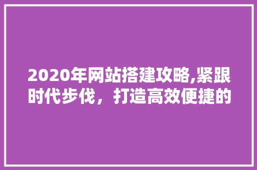 2020年网站搭建攻略,紧跟时代步伐，打造高效便捷的在线平台 HTML