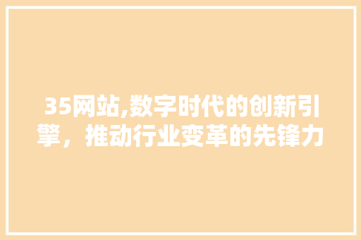 35网站,数字时代的创新引擎，推动行业变革的先锋力量