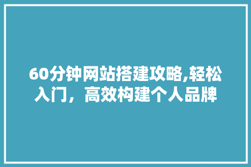 60分钟网站搭建攻略,轻松入门，高效构建个人品牌 SQL