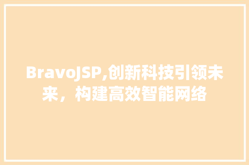 BravoJSP,创新科技引领未来，构建高效智能网络