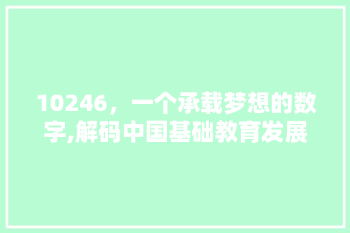 10246，一个承载梦想的数字,解码中国基础教育发展新篇章