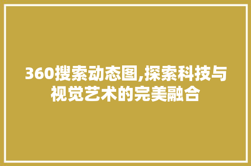 360搜索动态图,探索科技与视觉艺术的完美融合