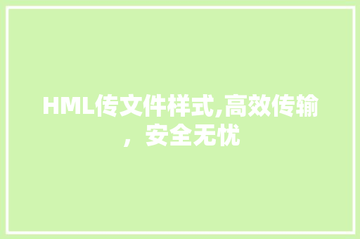 HML传文件样式,高效传输，安全无忧