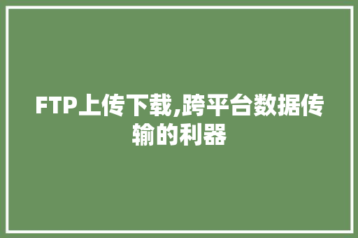 FTP上传下载,跨平台数据传输的利器