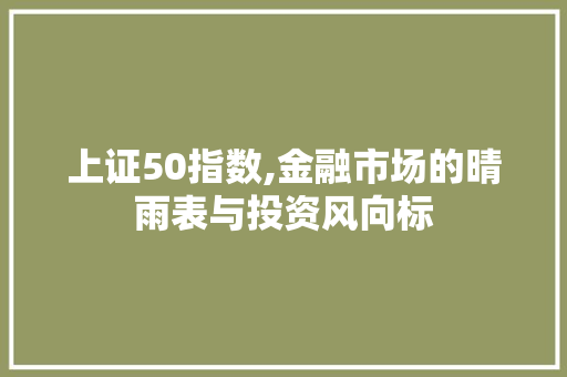 上证50指数,金融市场的晴雨表与投资风向标