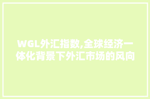 WGL外汇指数,全球经济一体化背景下外汇市场的风向标