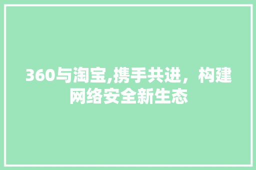 360与淘宝,携手共进，构建网络安全新生态