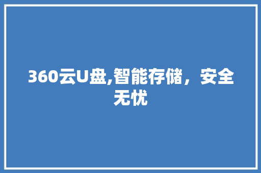 360云U盘,智能存储，安全无忧