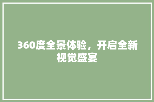 360度全景体验，开启全新视觉盛宴