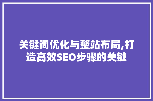 关键词优化与整站布局,打造高效SEO步骤的关键