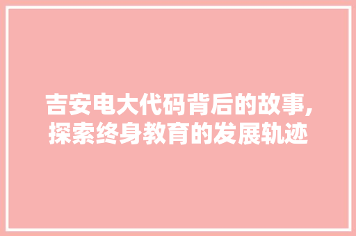 吉安电大代码背后的故事,探索终身教育的发展轨迹