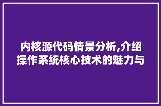 内核源代码情景分析,介绍操作系统核心技术的魅力与挑战