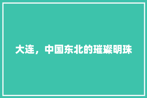 大连，中国东北的璀璨明珠