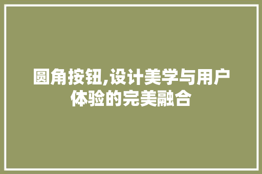 圆角按钮,设计美学与用户体验的完美融合