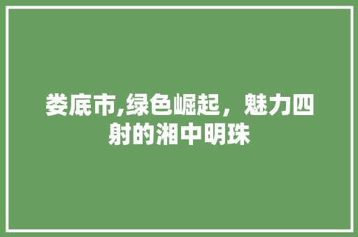 娄底市,绿色崛起，魅力四射的湘中明珠