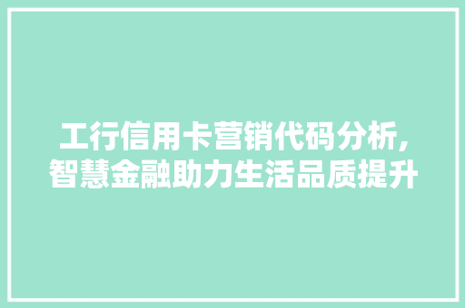 工行信用卡营销代码分析,智慧金融助力生活品质提升