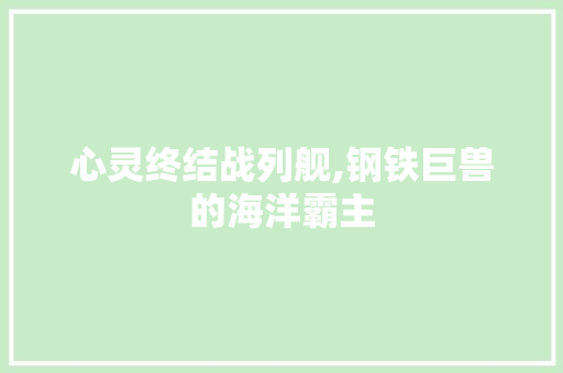 心灵终结战列舰,钢铁巨兽的海洋霸主