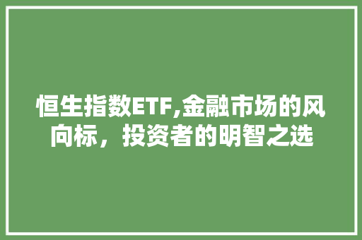 恒生指数ETF,金融市场的风向标，投资者的明智之选