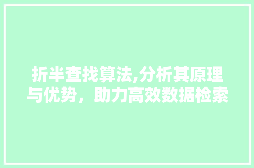 折半查找算法,分析其原理与优势，助力高效数据检索