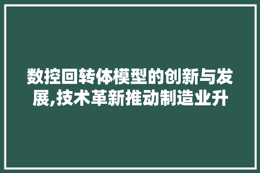 数控回转体模型的创新与发展,技术革新推动制造业升级