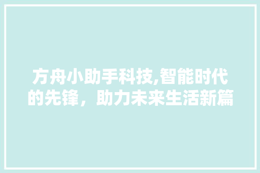 方舟小助手科技,智能时代的先锋，助力未来生活新篇章