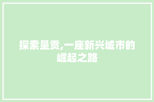 探索呈贡,一座新兴城市的崛起之路