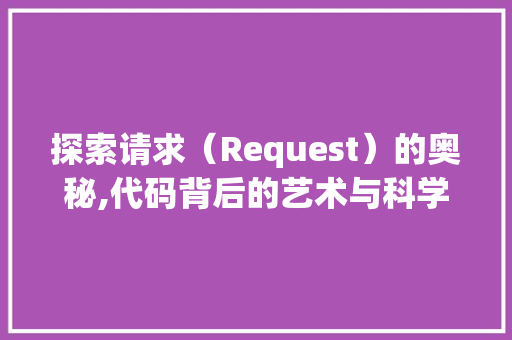 探索请求（Request）的奥秘,代码背后的艺术与科学