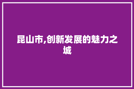 昆山市,创新发展的魅力之城