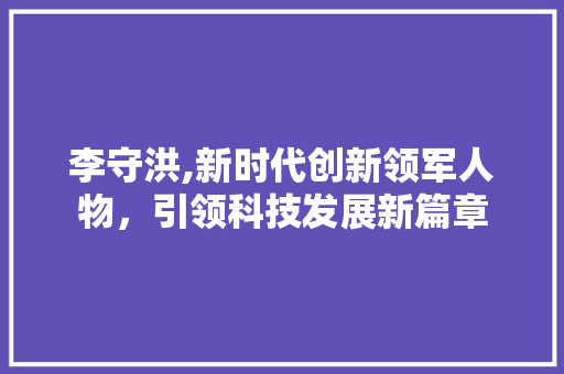 李守洪,新时代创新领军人物，引领科技发展新篇章