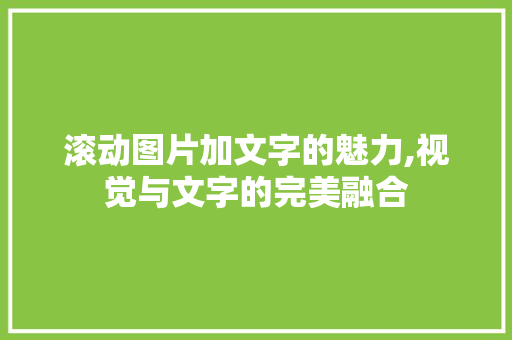 滚动图片加文字的魅力,视觉与文字的完美融合