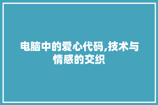 电脑中的爱心代码,技术与情感的交织