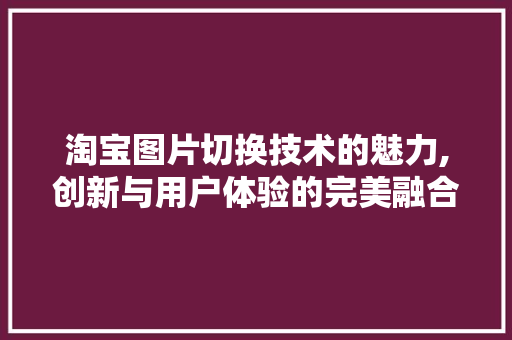 淘宝图片切换技术的魅力,创新与用户体验的完美融合