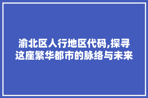 渝北区人行地区代码,探寻这座繁华都市的脉络与未来