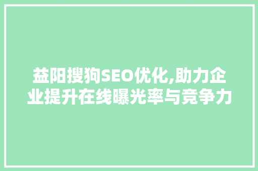 益阳搜狗SEO优化,助力企业提升在线曝光率与竞争力