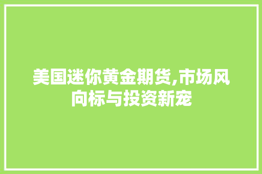 美国迷你黄金期货,市场风向标与投资新宠