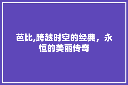 芭比,跨越时空的经典，永恒的美丽传奇