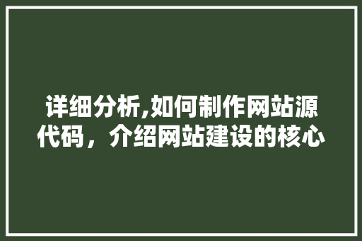 详细分析,如何制作网站源代码，介绍网站建设的核心奥秘