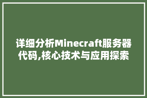 详细分析Minecraft服务器代码,核心技术与应用探索