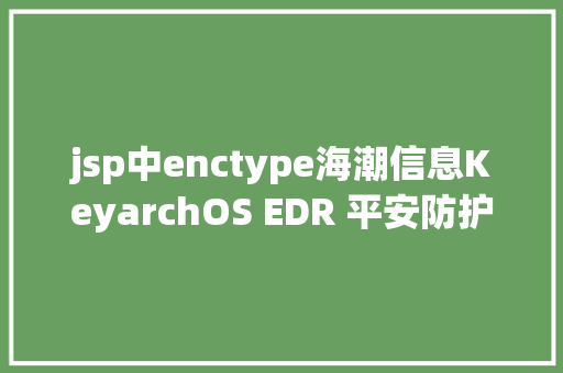 jsp中enctype海潮信息KeyarchOS EDR 平安防护测评