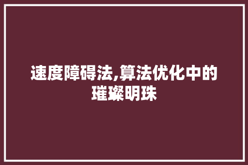 速度障碍法,算法优化中的璀璨明珠