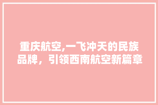 重庆航空,一飞冲天的民族品牌，引领西南航空新篇章